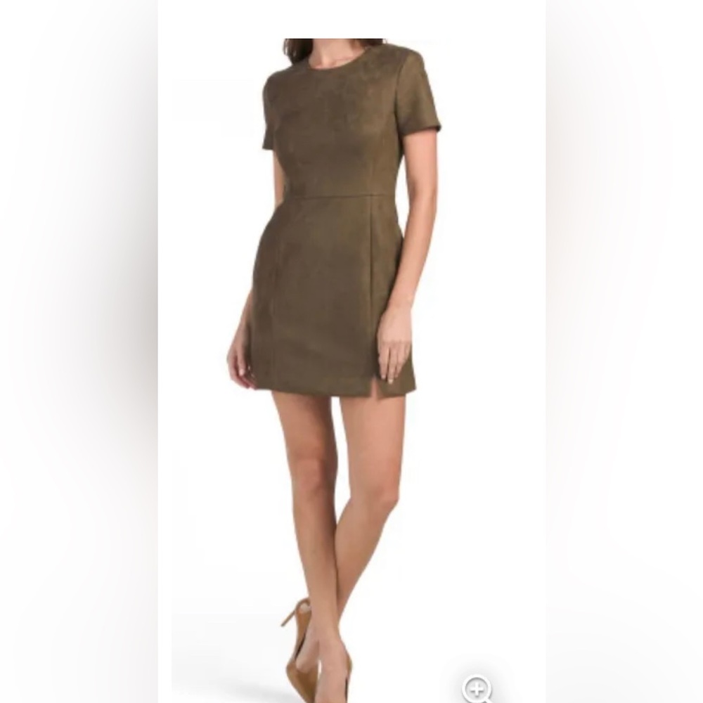 French Connection brown suede mini dress